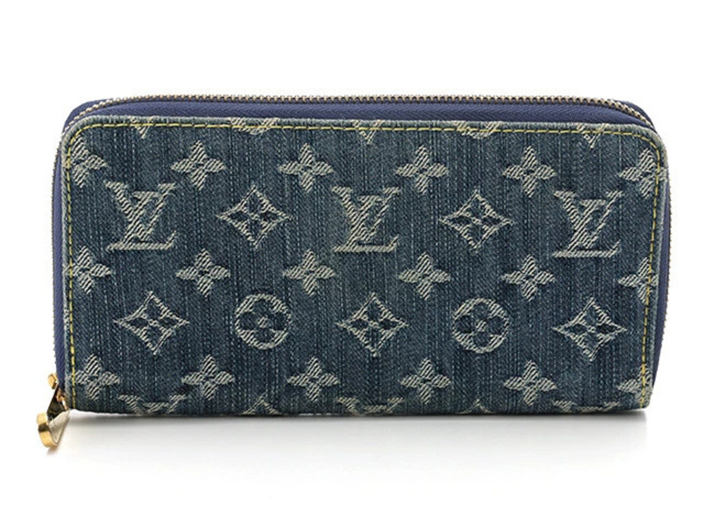 LOUIS VUITTON Zippy Wallet Monogram Denim